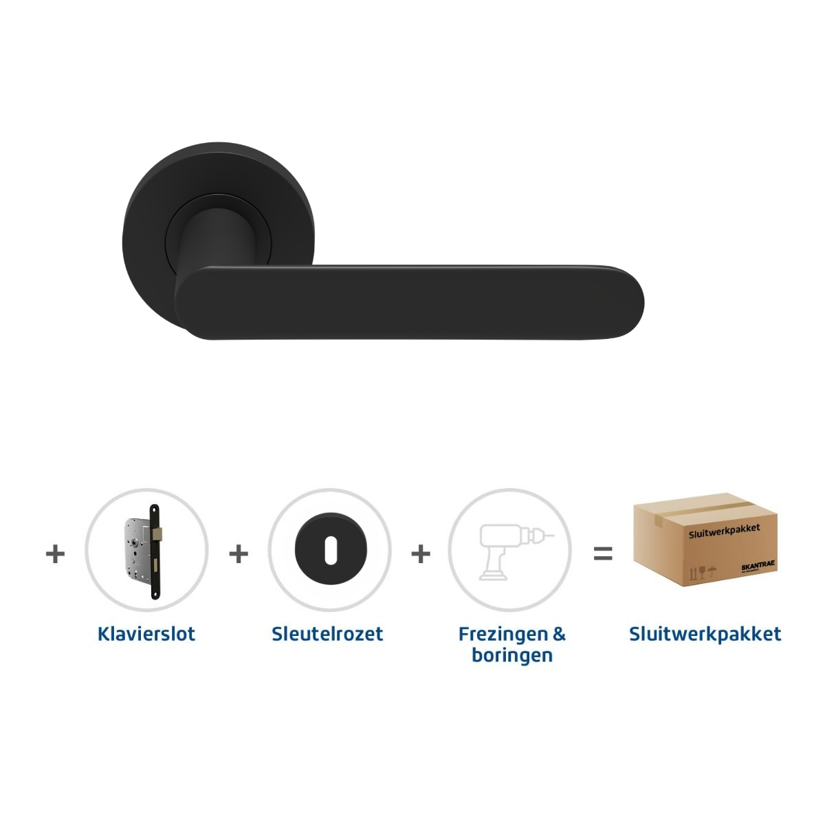 Sluitwerkpakketten met Deurkruk Arc 20 Regular Zwart